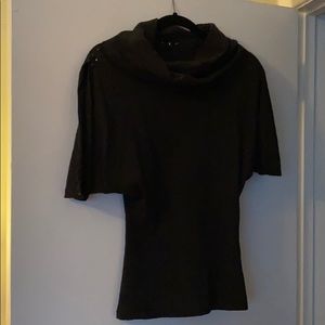 Theory grey fine wool turtle neck 1/2 sleeve top